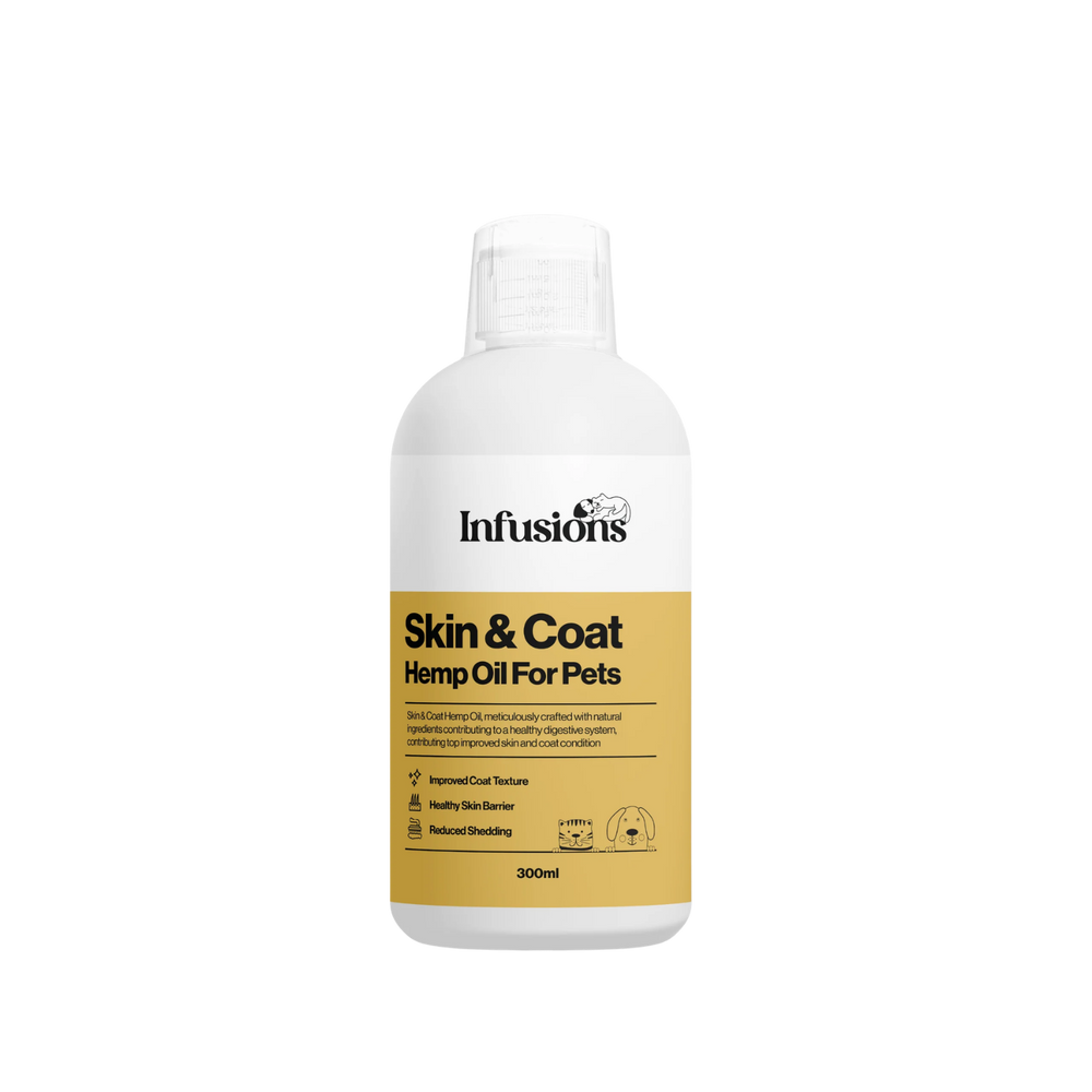 Skin & Coat Hemp Oil for Dogs & Cats (300ml) – Coat Health & Reduces Shedding