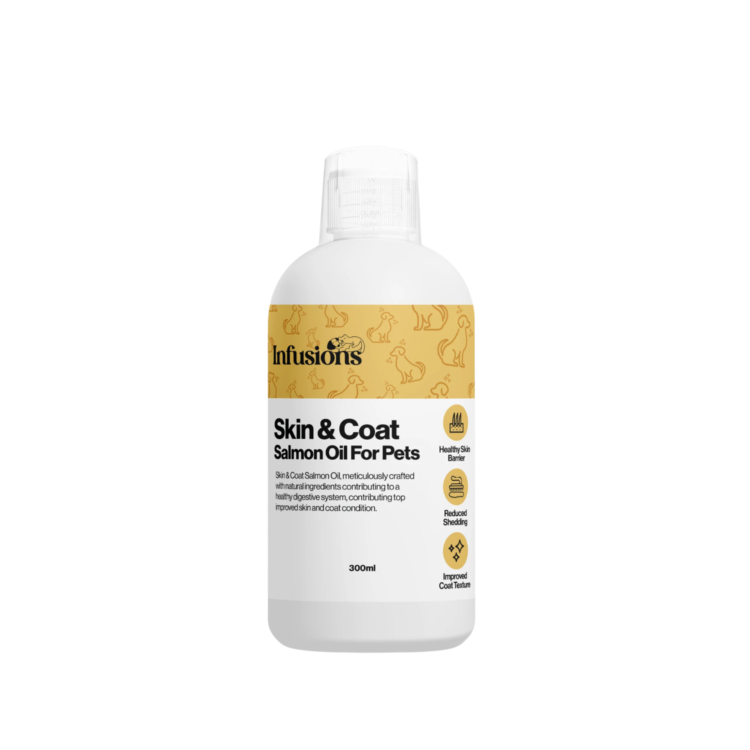 Skin & Coat Salmon Oil Infusion for Dogs (300ml) – Shiny Coat & Dry Skin Relief