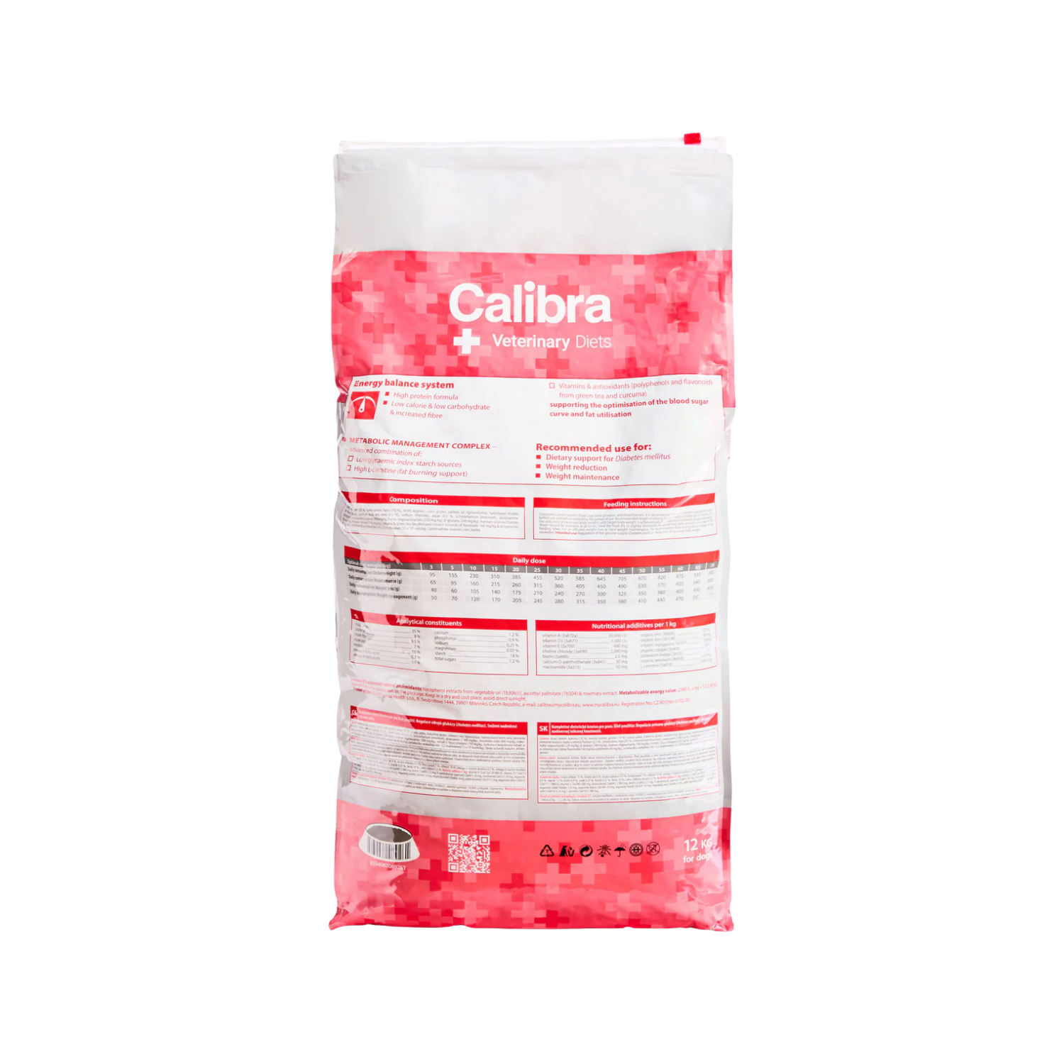 Calibra Veterinary Diet Diabetes & Obesity Dry Dog Food packaging – Weight Management
